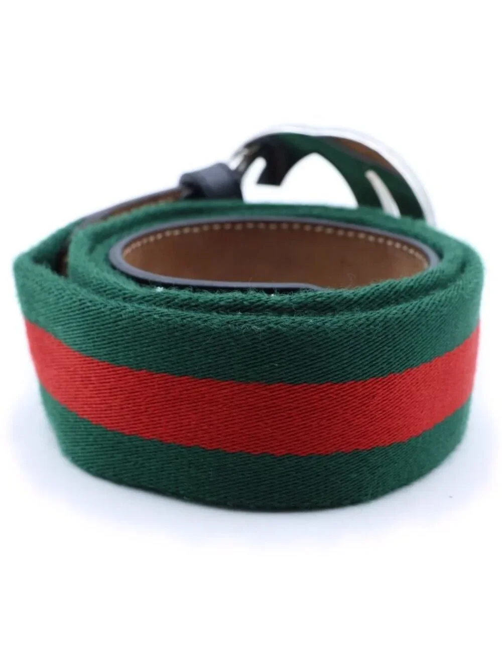 Gucci Interlocking G Buckle Web Belt Multicolor